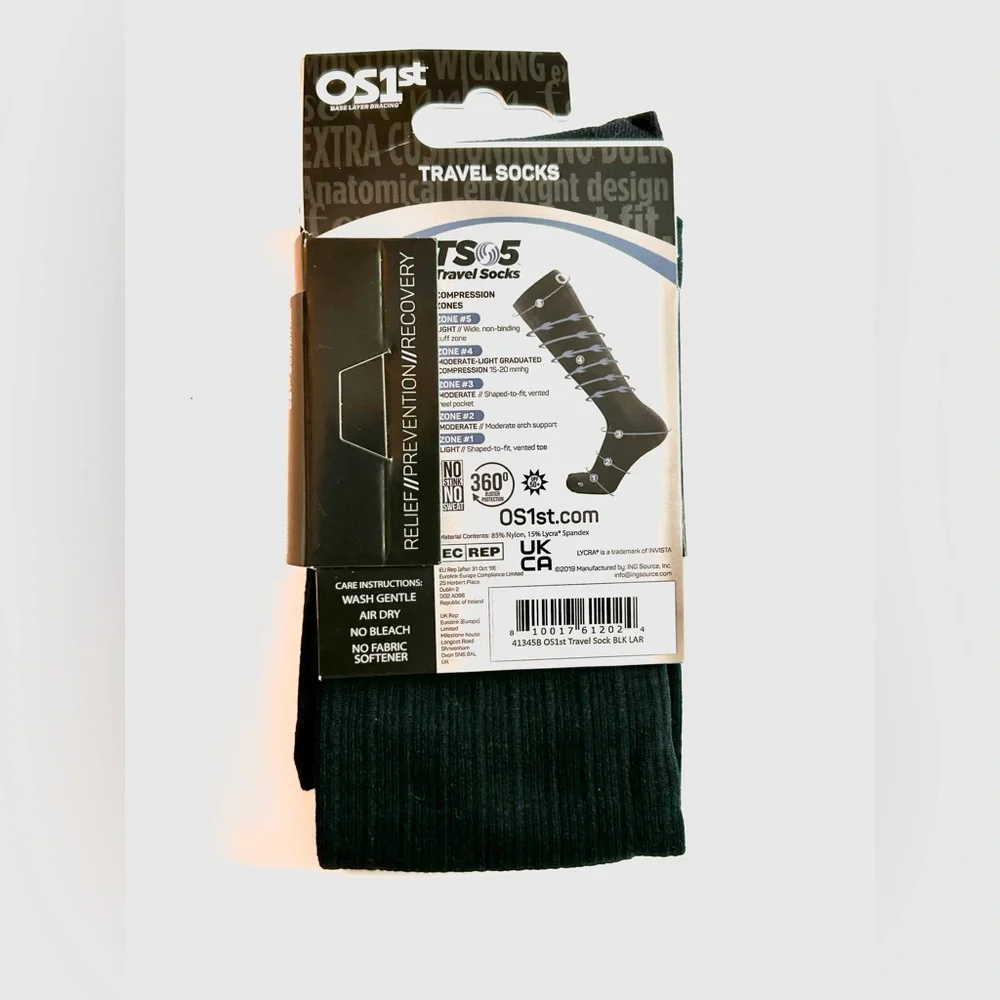 Black Travel Socks for Women